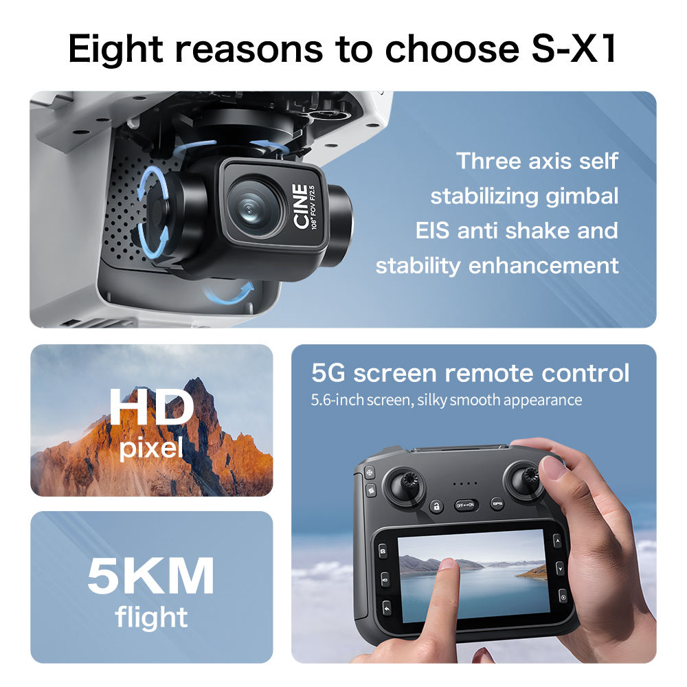 Drone S-X1 original 8K HD prof - Drone Thermal Imaging avis et prix